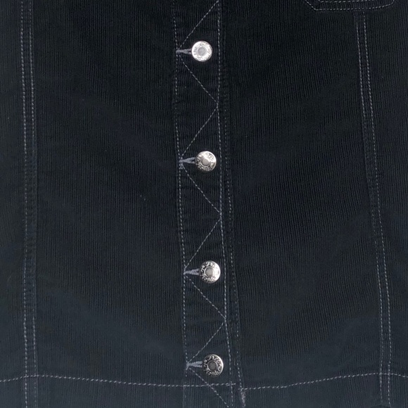 Free People Black Corduroy Pencil Skirt Size 6 - Picture 2 of 8